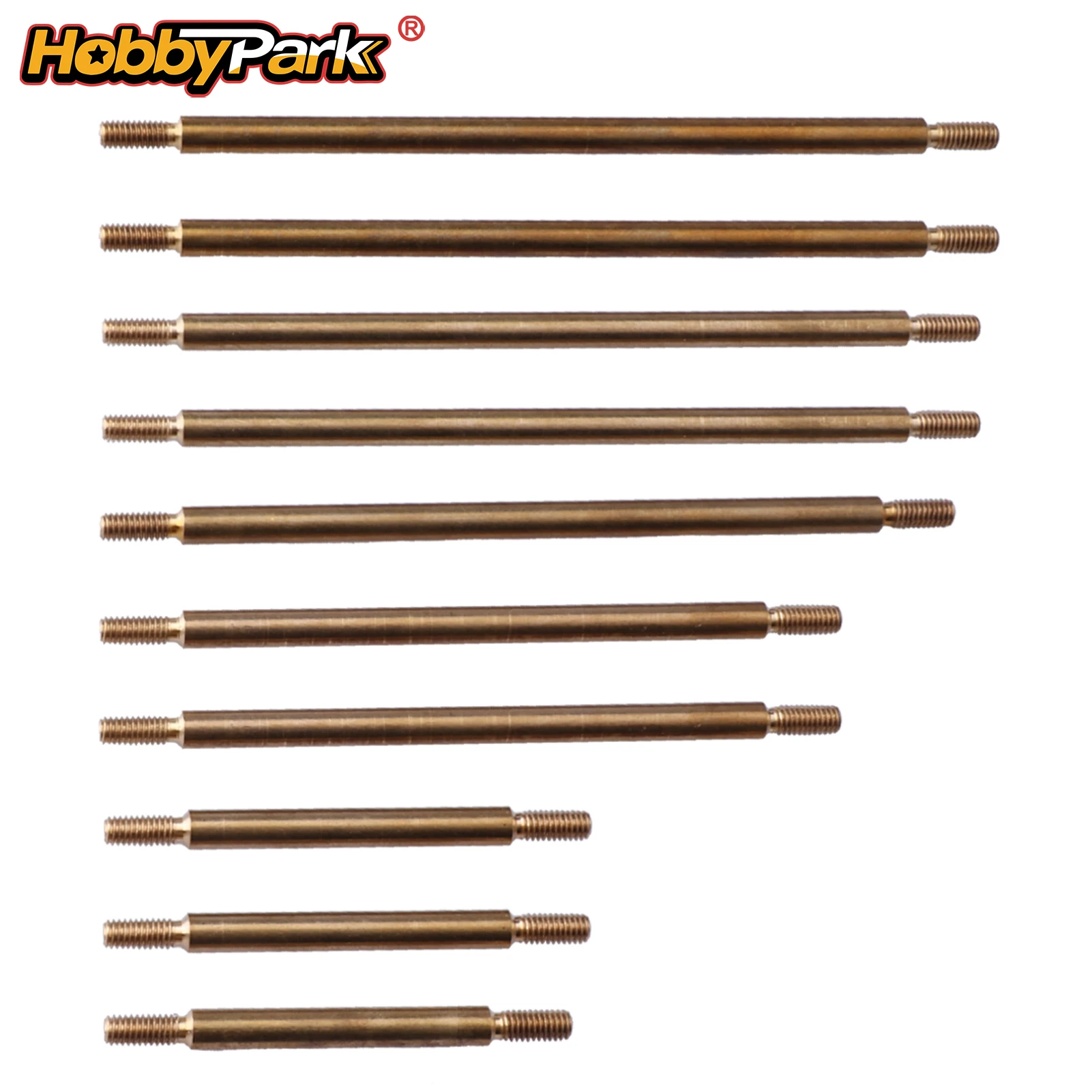 HobbyPark Brass Rod Tie Rod Linkage Suspension Links Set for Traxxas TRX-4 1/10 RC Crawler Car Upgrades 10-Pack