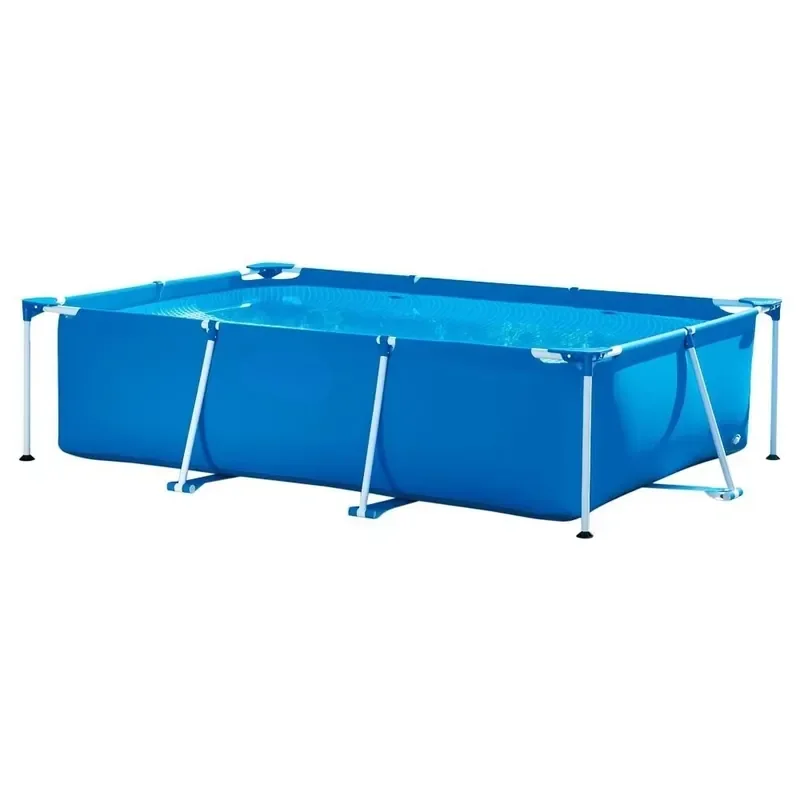 28272 Above Ground Rectangular PVC Inflatable Family Kid Outdoor Backyard Swimming Pool