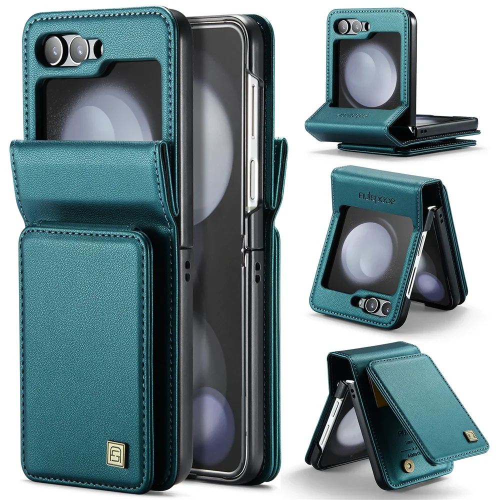 

Case For Samsung Galaxy Z Flip 5 Phone Case NewHot luxury Wallet Leather Cover For Samsung Z Flip 6 Phone Cover Magnetic Leather