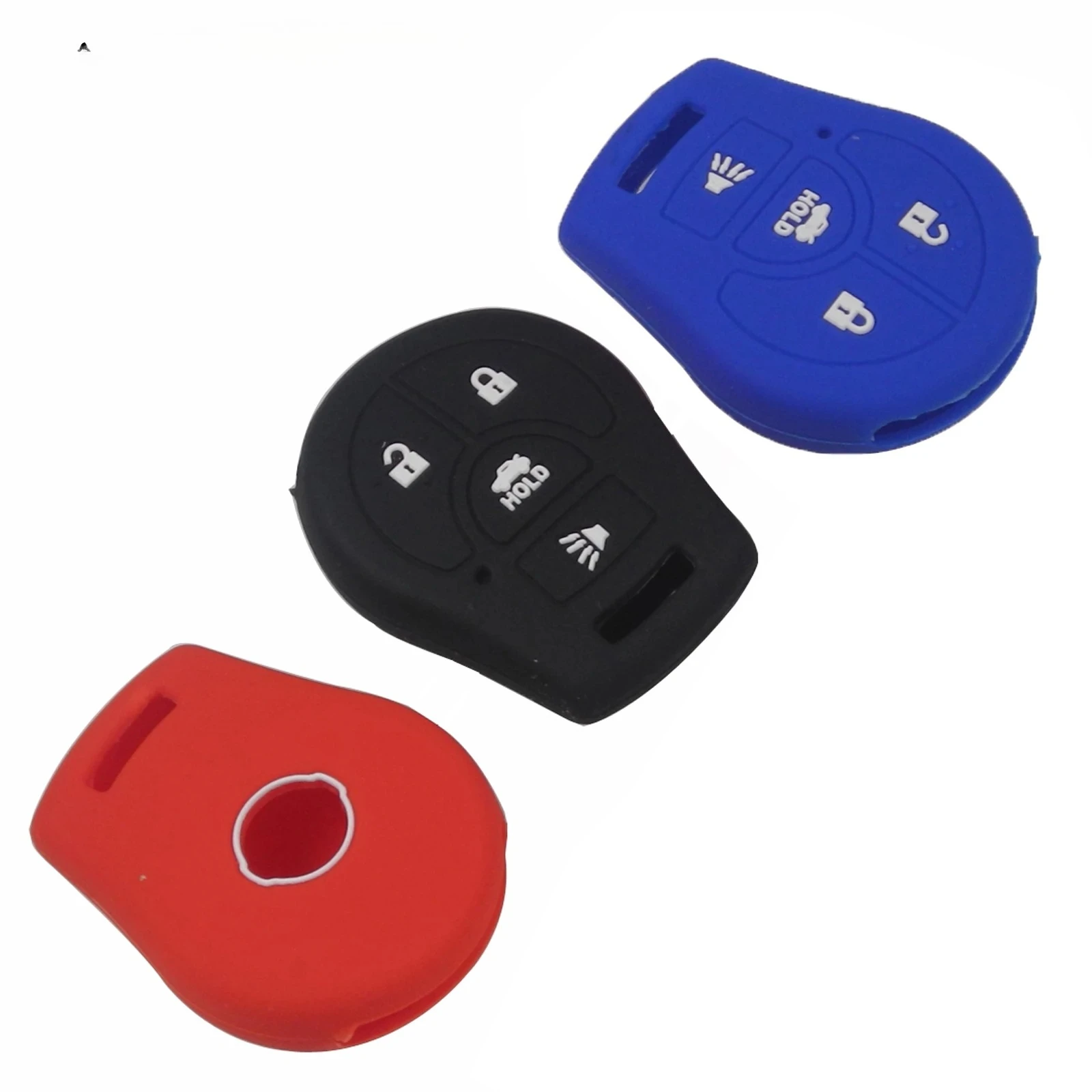 Silicone Soft Rubber Car Key Fob Case For Nissan Juke Micra Qashqai March Tiida 2/3/4 Button Car Key Cover Holder