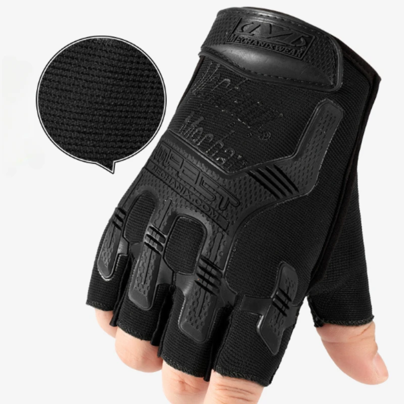 1pc Half finger gloves Cycling Leaky fingertip Mountaineering Outdoor sports Body building Antiskid Bicycle Sports gloves