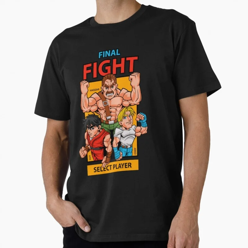 

Final Fight 80s Retro Combat Gift t shirt for gamer 0512 Arcade game Graphic Tee 100% cotton Y2K Clothes All size Tops S-6XL