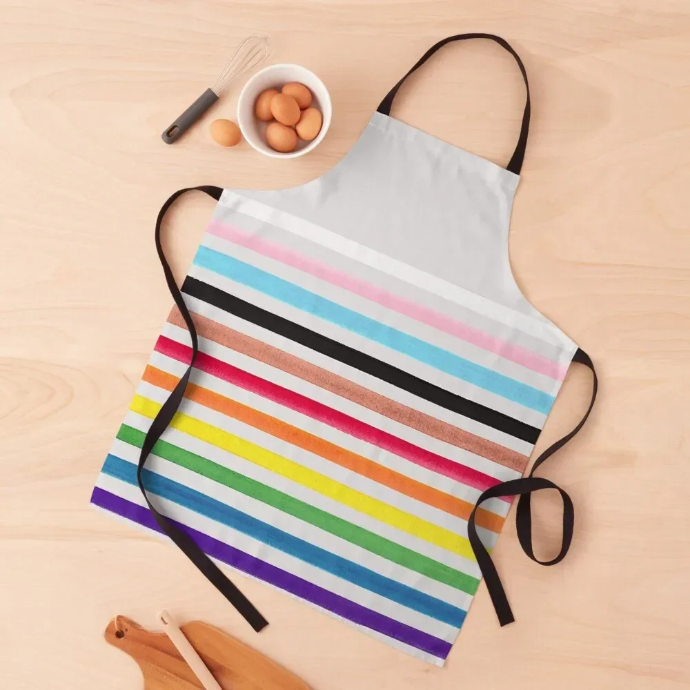 

Progress Pride Stripes Apron Kitchen Apras Man Goods For Home And Kitchen Apron