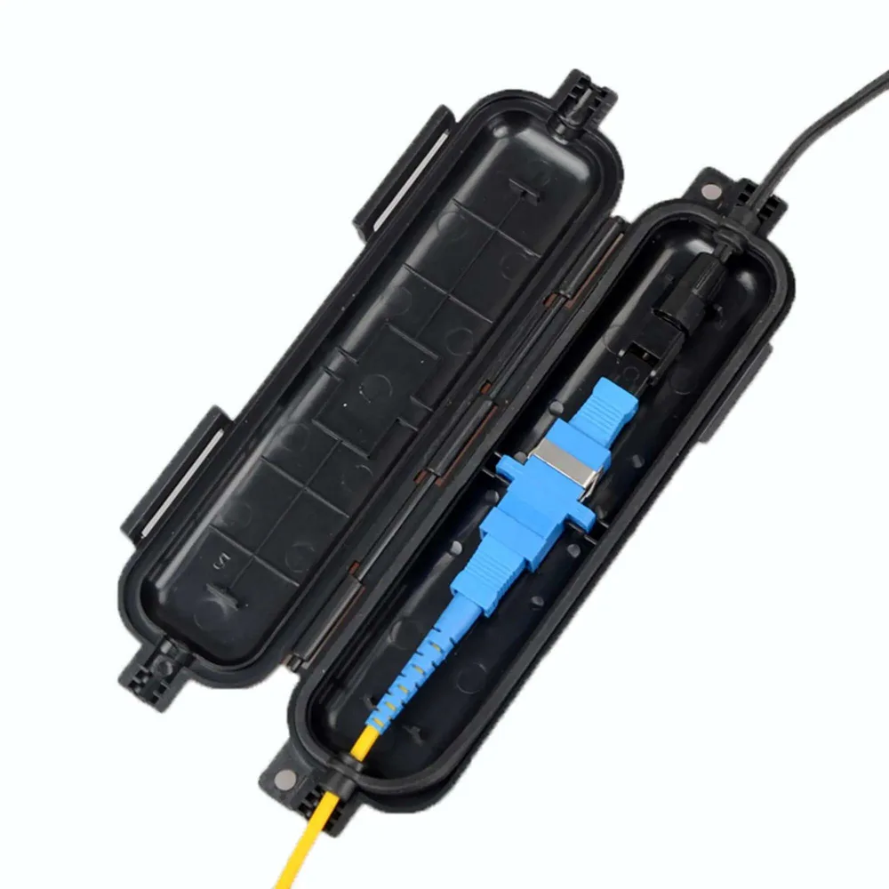 

Fiber Optic Docking Protection Box FTTH Drop Cable Rotection Box Optical Fiber SC Flange Interface