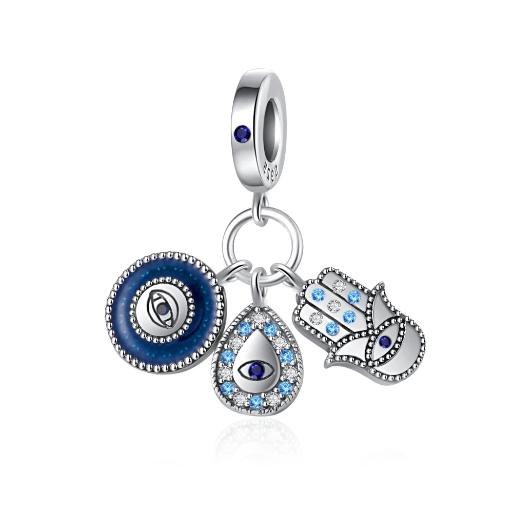 جديد 925 فضة ماجيك العين سحر of ley 925 سلسلة مطرز صالح الأصلي قلادة سوار DIY السيدات المجوهرات