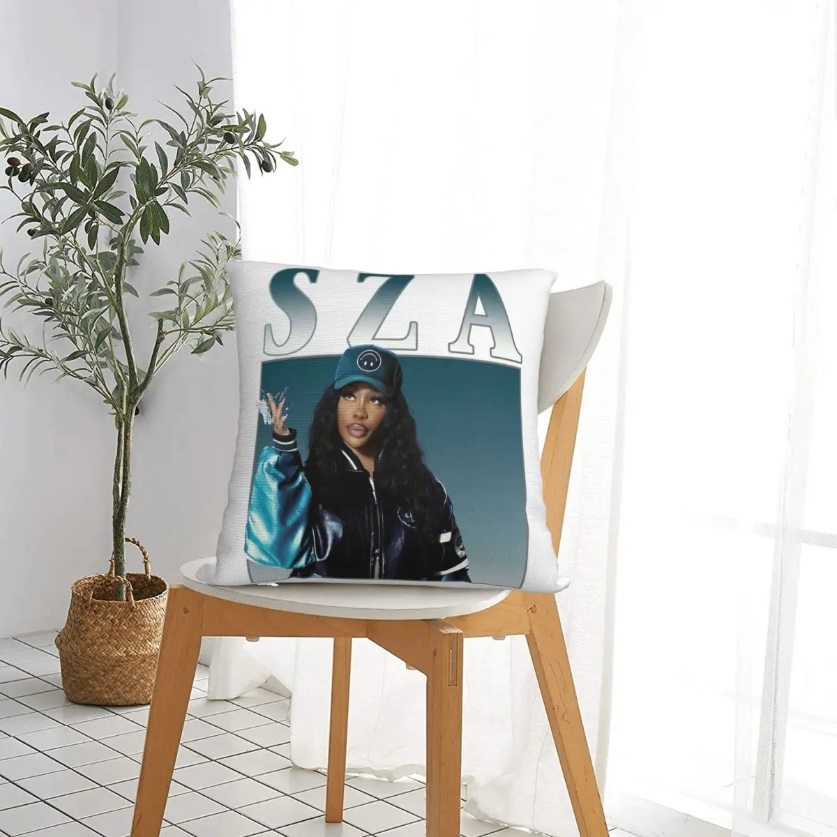 SZA Rapper Square Pillow Cases 90s Music Cushion Cover Awesome Polyester Decor Pillowcover for Car 18