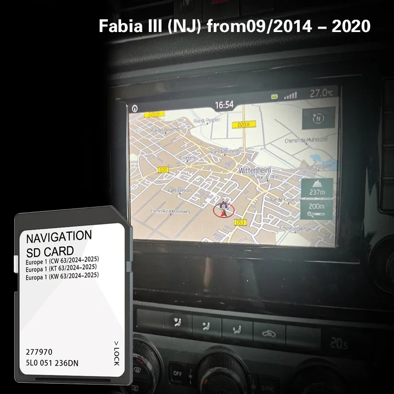 MIB2 2024-2025 Sat Nav GPS Navigation SD Card for Kodiaq NS 2016 2017 to 2020 Map Cover Liechtenstein Lithuania Netherlands