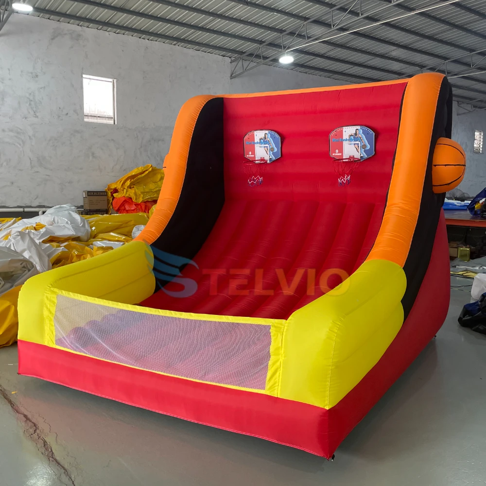 Basketball Hoop Inflatable for Adults and Kids Mini Hoop Arcade Style Game for Outdoor Party Toys With 4 Balls and Blower