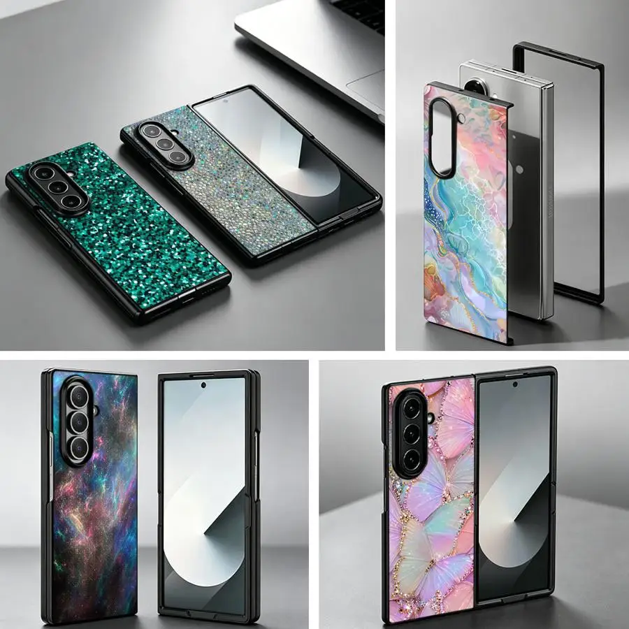 Case for Samsung Galaxy Z Fold 8 ZFold6 Z Fold8Ultra ZFold4 ZFold5 Z Fold 7 6 3 ZFold7 Phone Shell Diamond Confetti Print