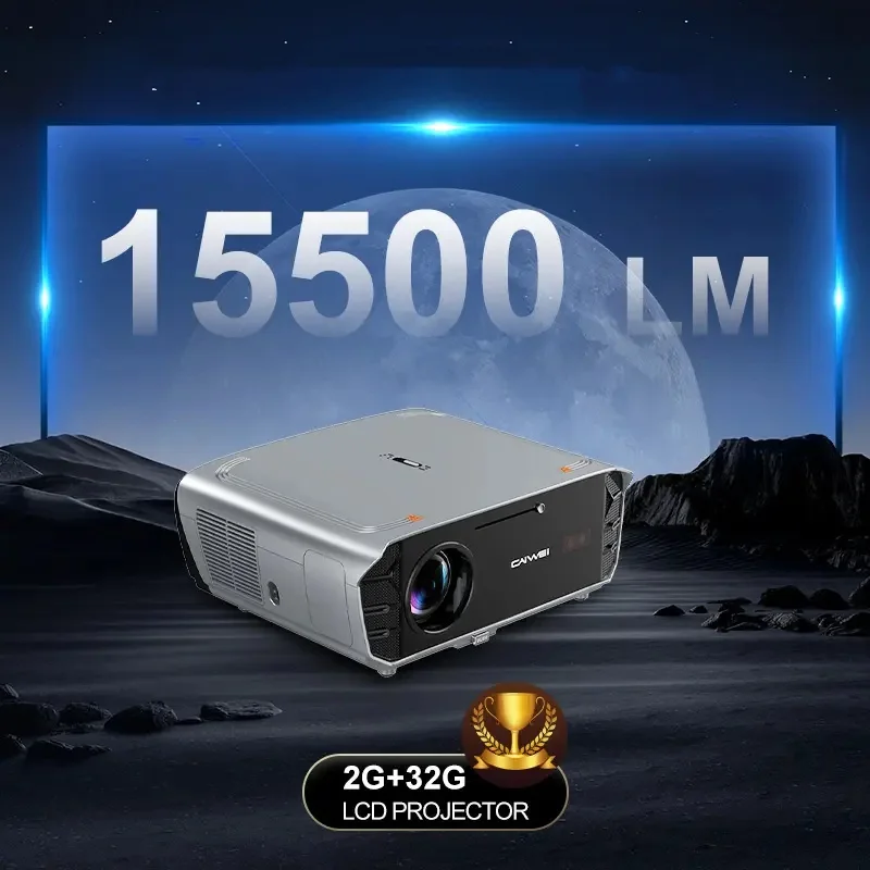 4K Ultra HD Daytime Projector 15500Lumens Smart Movie Projector NFC Screencast HDR WiFi6 RJ45 LAN Gaming Outdoor Home Projector