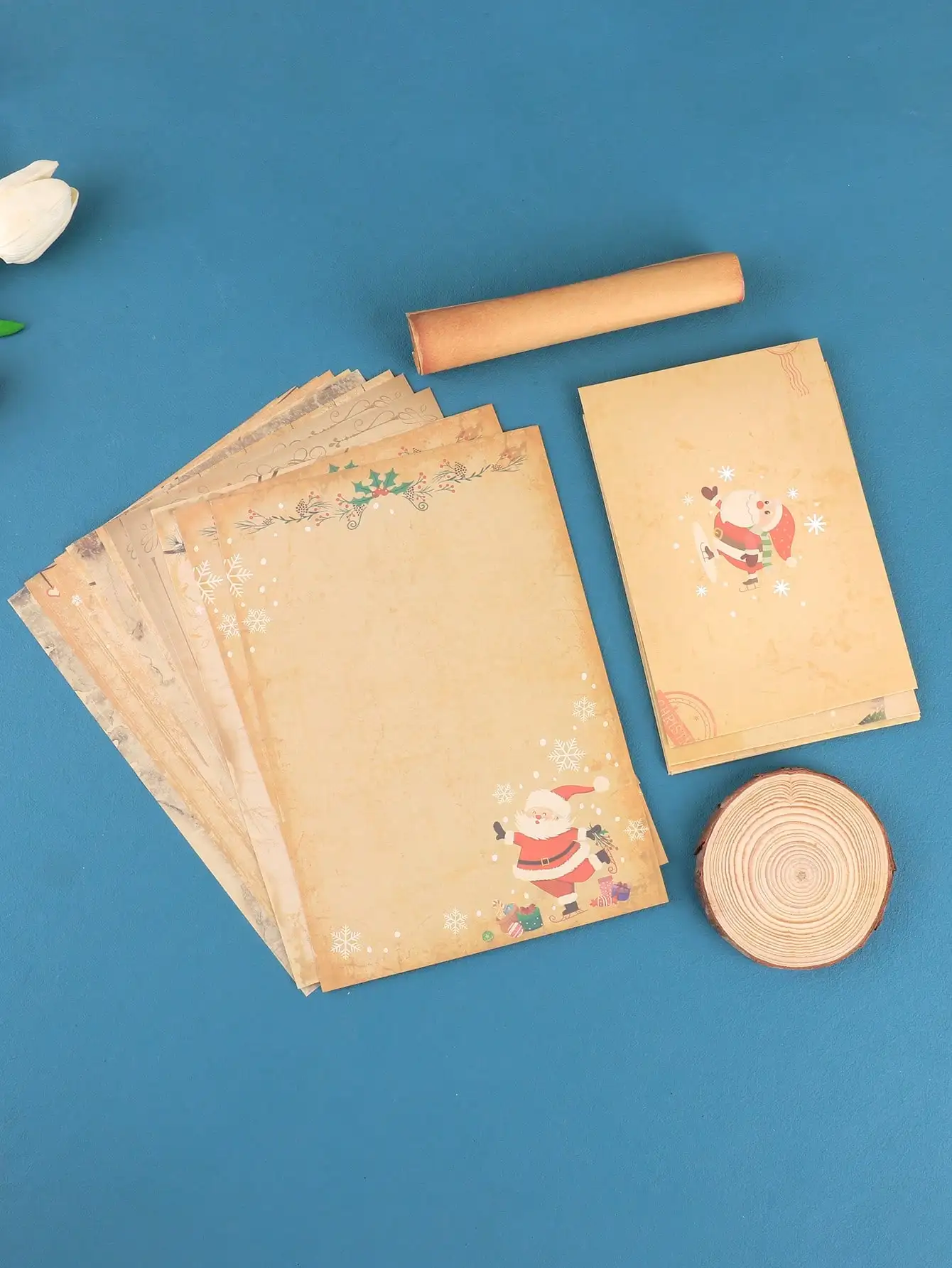 12-teiliges Set aus Weihnachtsgrußkarten und Umschlägen zum Senden von Wünschen und Weihnachtseinladungen an Freunde und Klassenkameraden – Detail 1