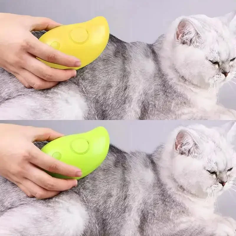 Spazzola a vapore per gatti Soft Electric Water Spray pettine per animali domestici rimozione dei capelli in Silicone massaggio per cani spazzola per vasca da bagno forniture per toelettatura per animali domestici