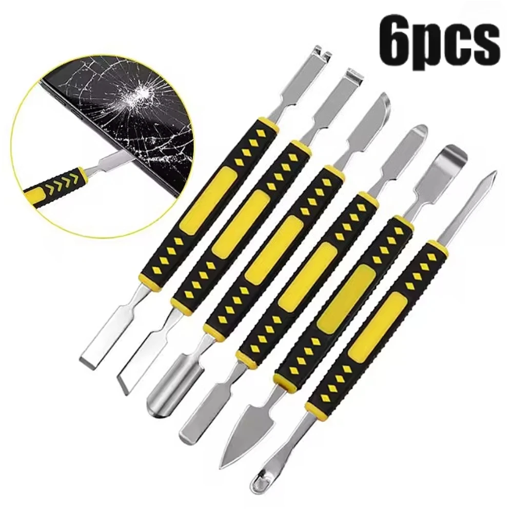 

6 шт. двусторонний металлический лом, набор мини-многофункциональных бытовых приборов, инструмент для разборки телефона, планшетного ПК, инструменты для ремонта «сделай сам»