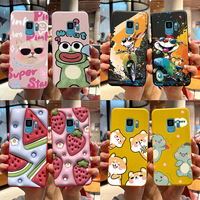 Case For Samsung Galaxy S9 S 9 Plus Phone Cover Cute Cat Cartoon Bear Frog Soft TPU Coque For Samsung S9 Bumper S9+ S9PLUS Funda