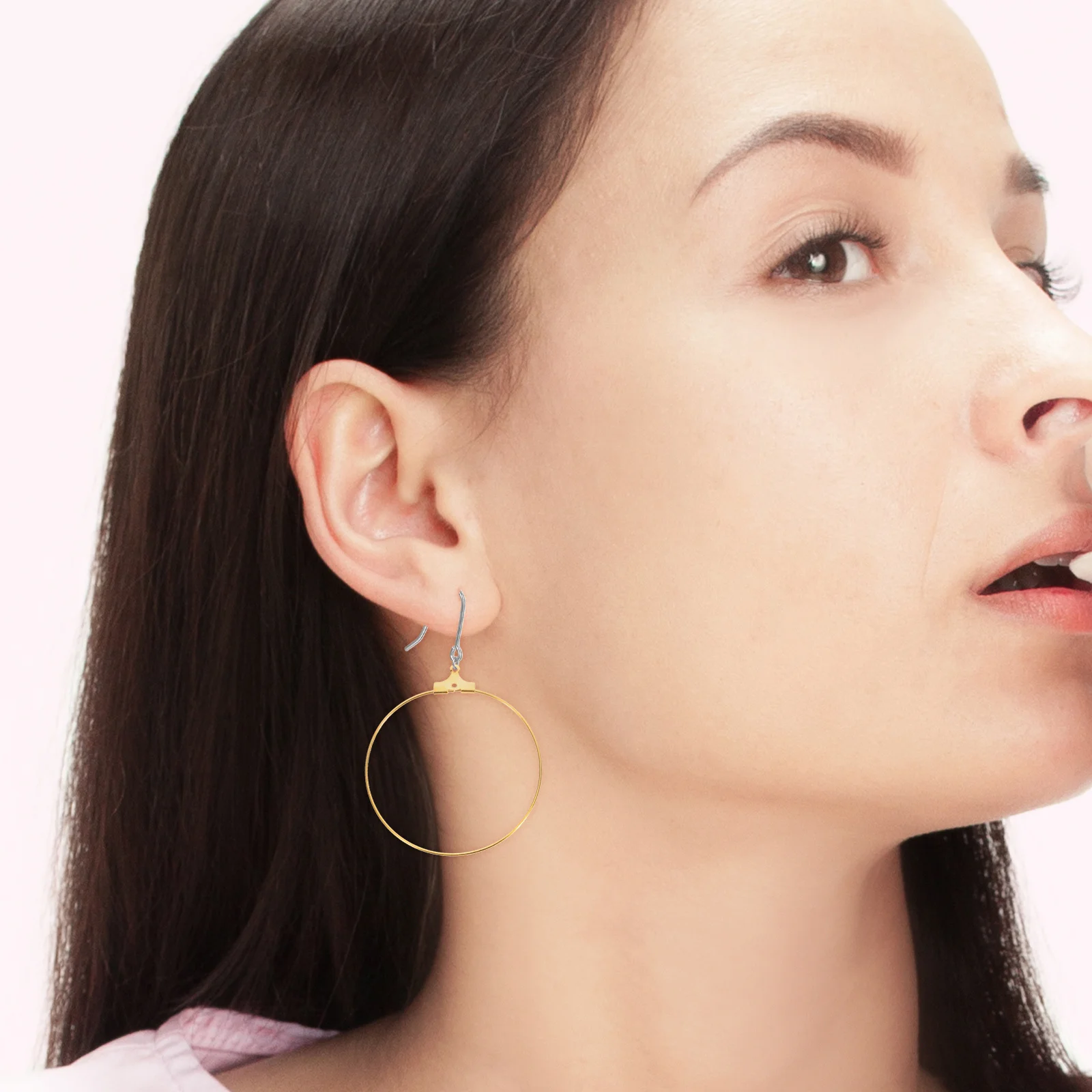 

90Pcs Hoop Earrings for Women Large Circle Dangles DIY Jewelry Making Parts Sturdy Comfortable Everyday Wear Ear Hoop Earrings