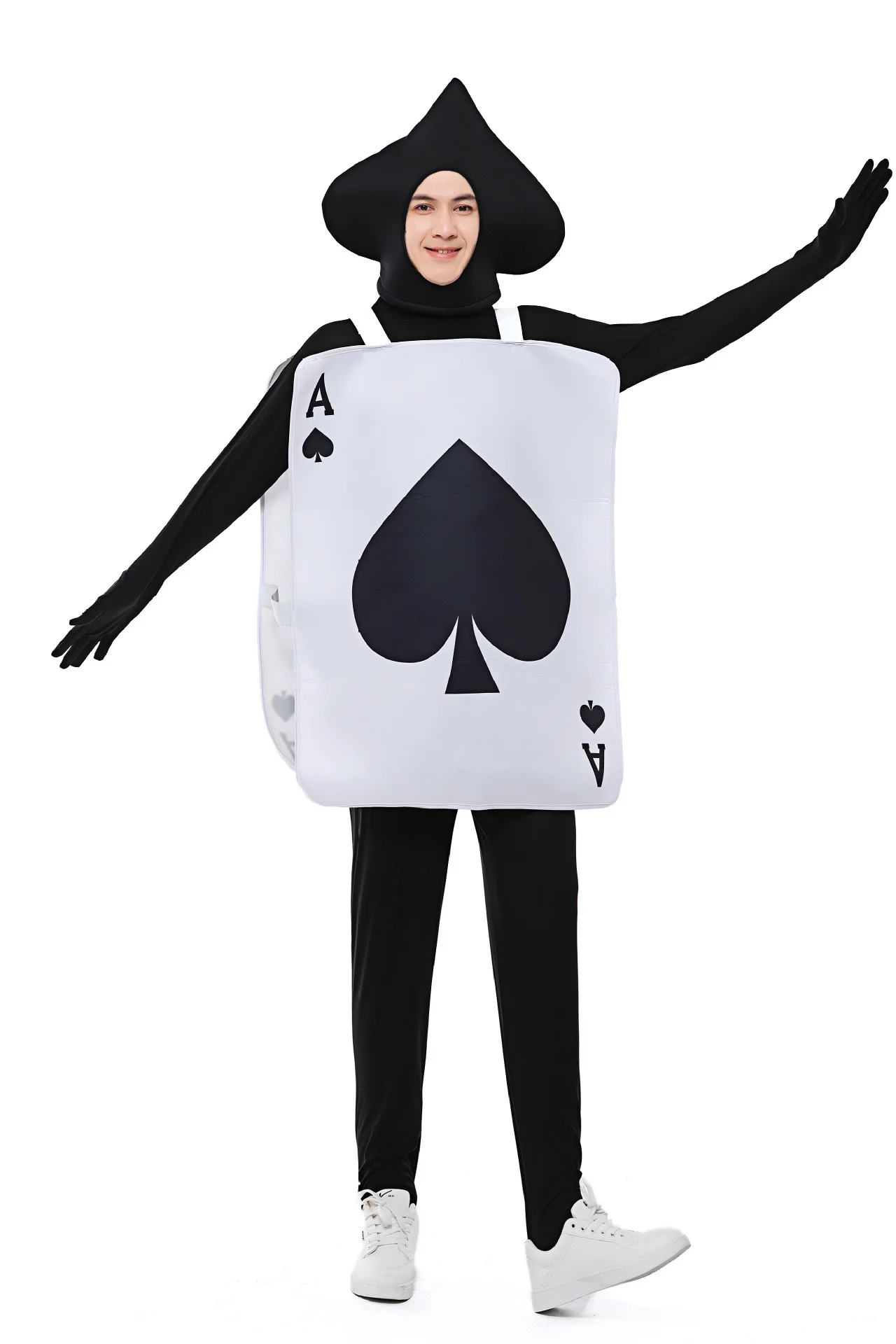 ハロウィンコスプレ-ユニセックス-スペード-ポーカー-カードコスチューム-面白い-プリムパーティー-ファンシードレス-アリス-ステージパフォーマンスコスチューム