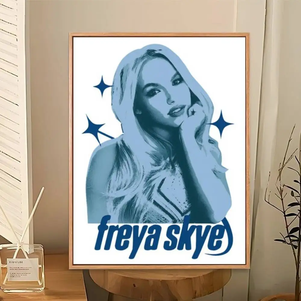 F-Freya S-kye Singer Poster Perfect Space Sticker Self Adhesive for Office Home Theater Wall Art Decor Fancy Gift