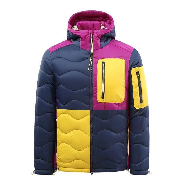 

Lightweight Hooded Men's Cotton Jaet Warmth Outdoor Casual Color Blo Zipper Youth Trendy Long Sve Regular Fit Coat