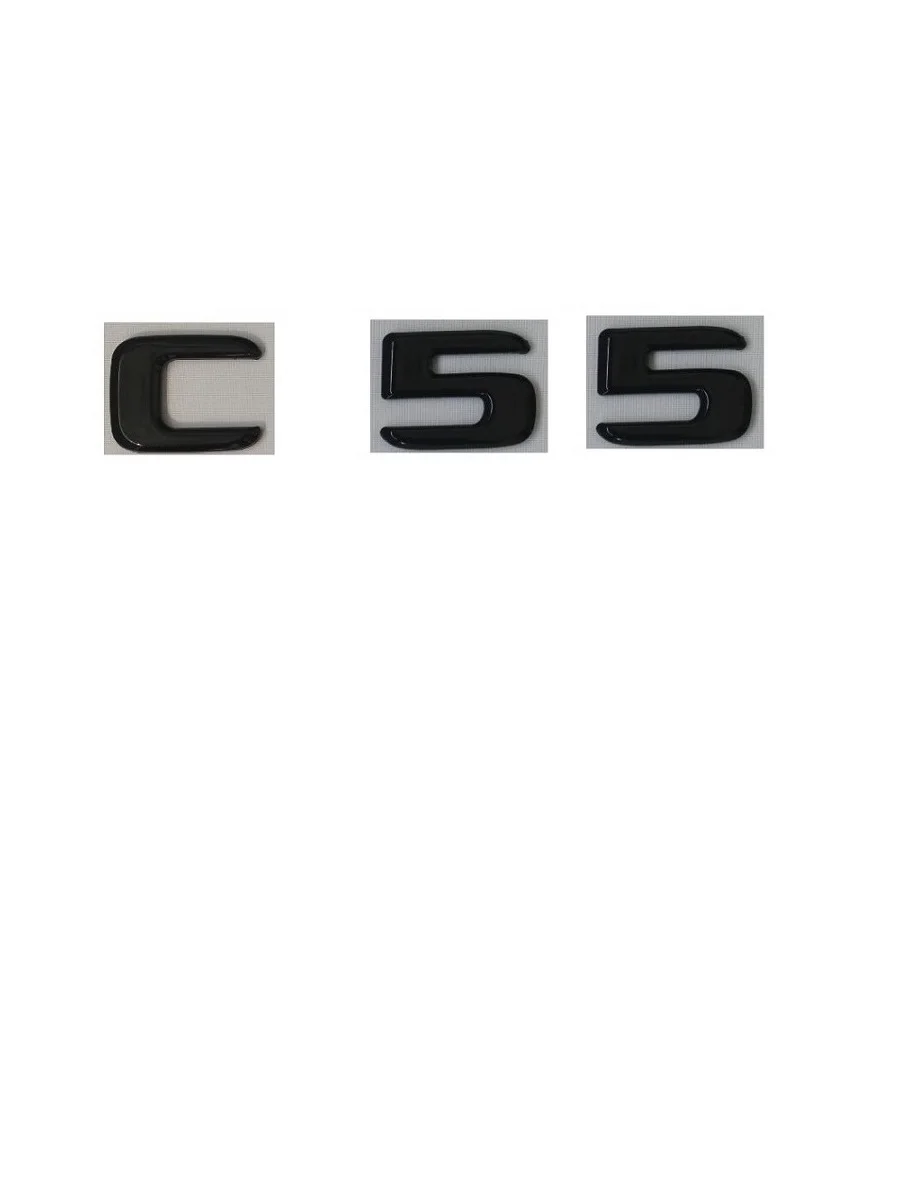 

Automobile Rear Letters Gloss Black C 55 Car Emblems for Mercedes Benz C55
