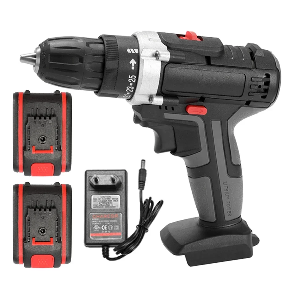 18V 88VF Electric Impact Cordless Drill High-power Lithium Battery Wireless Rechargeable Hand Drill Electric Power Tools