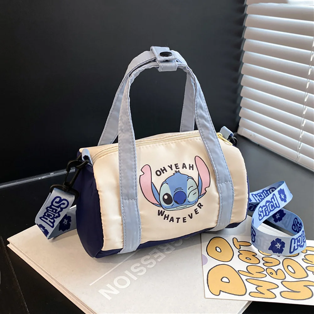 Bolso tipo cubo de lona de punto, bolso bonito de dibujos animados, bolso cruzado informal que combina con todo, bolso de mano portátil de Anime,