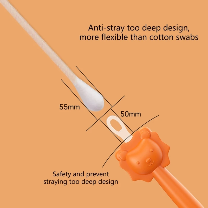 XXFE Pembersih Hidung Aman untuk Bayi Stik Pembersih Telinga Stik Pembersih Kotoran Telinga Bayi Penghilang Booger Hidung Lembut