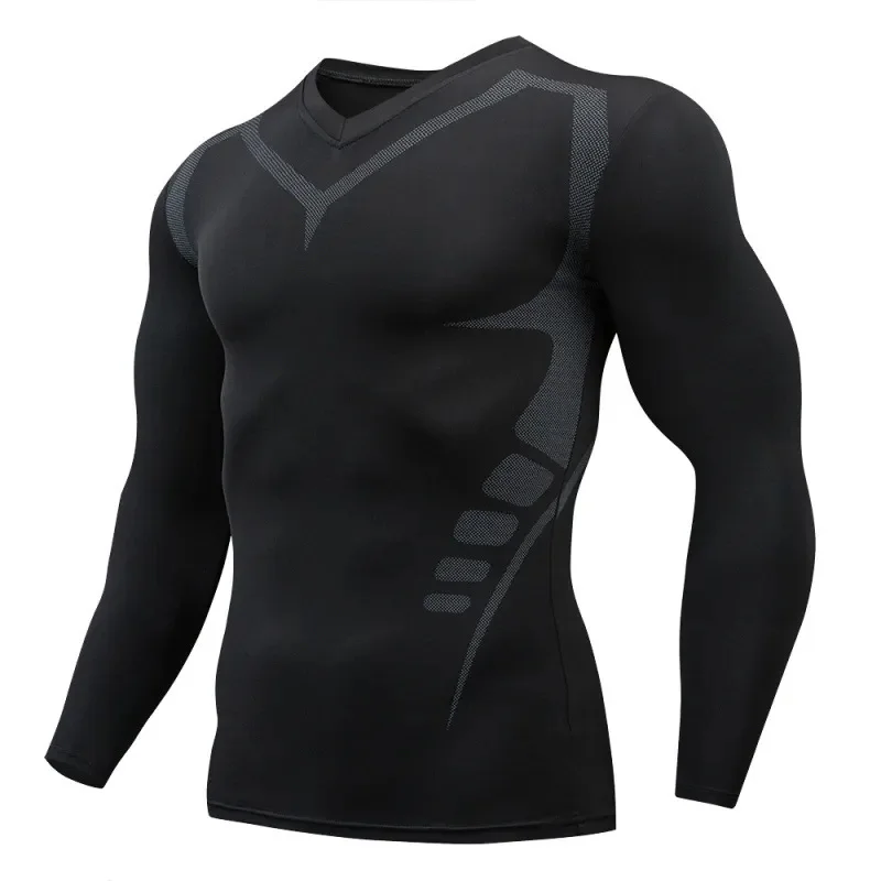 Koszulka męska Męska koszulka sportowa do biegania Męska koszulka kompresyjna Fitness Tops Tee Quick DryTight Training Gym Sport Running Shirts