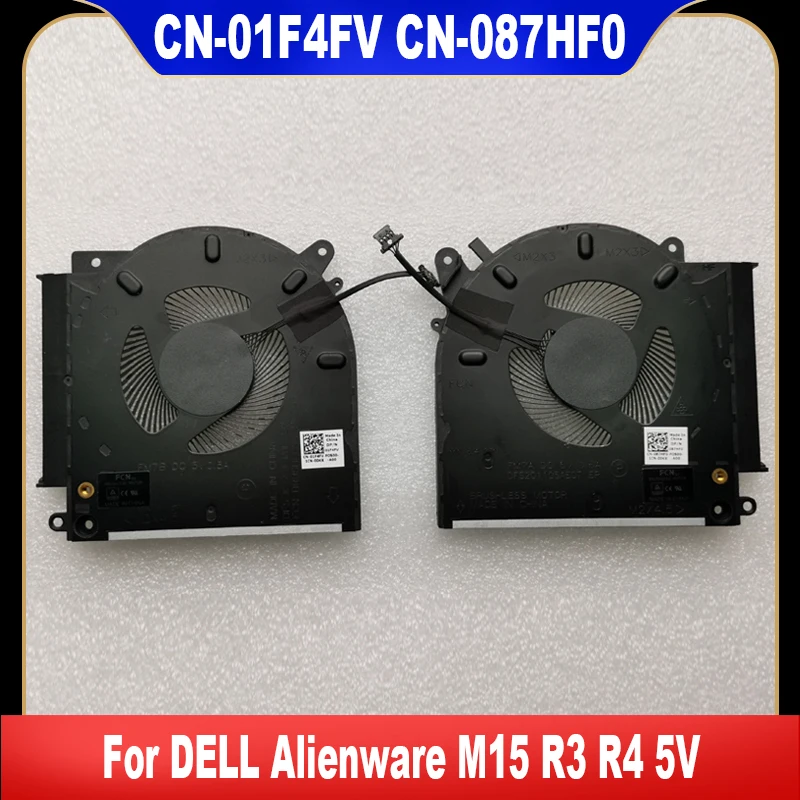 

087HF0 01F4FV Новый оригинальный охлаждающий вентилятор для ноутбука DELL Alienware M15 R3 R4, охлаждающий вентилятор для графического процессора