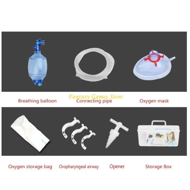 البالغين/الأطفال/يدليين رضع الإنعاش PVC Ambu Bag Bag Oxygen Tube Tube