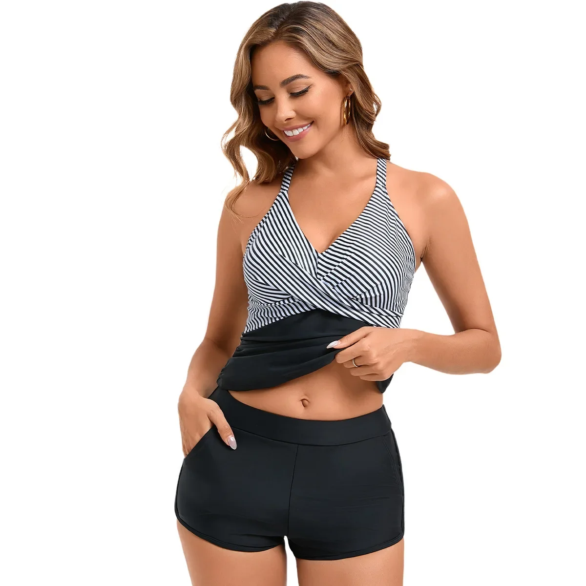 

2025 Two Piece Swimsuit Sexy Plus Size Swimwear Women Tummy Control Beach Wear for Bathing Suits Monokini Maillot De Bain Female
