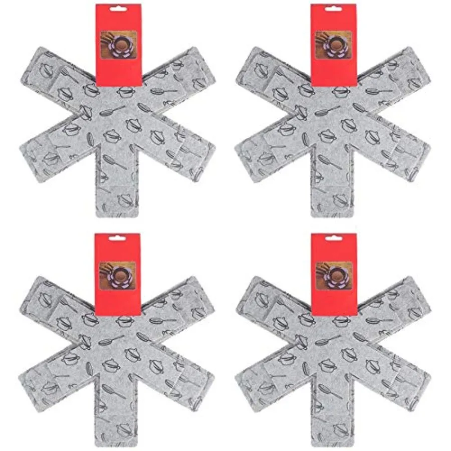 

12 шт. защитные приспособления для кастрюль и сковородок, набор защитных приборов для посуды, разделители для предотвращения царапин, отдельные и сковороды, 3 размера 15, 14 дюймов, 10 дюймов, D