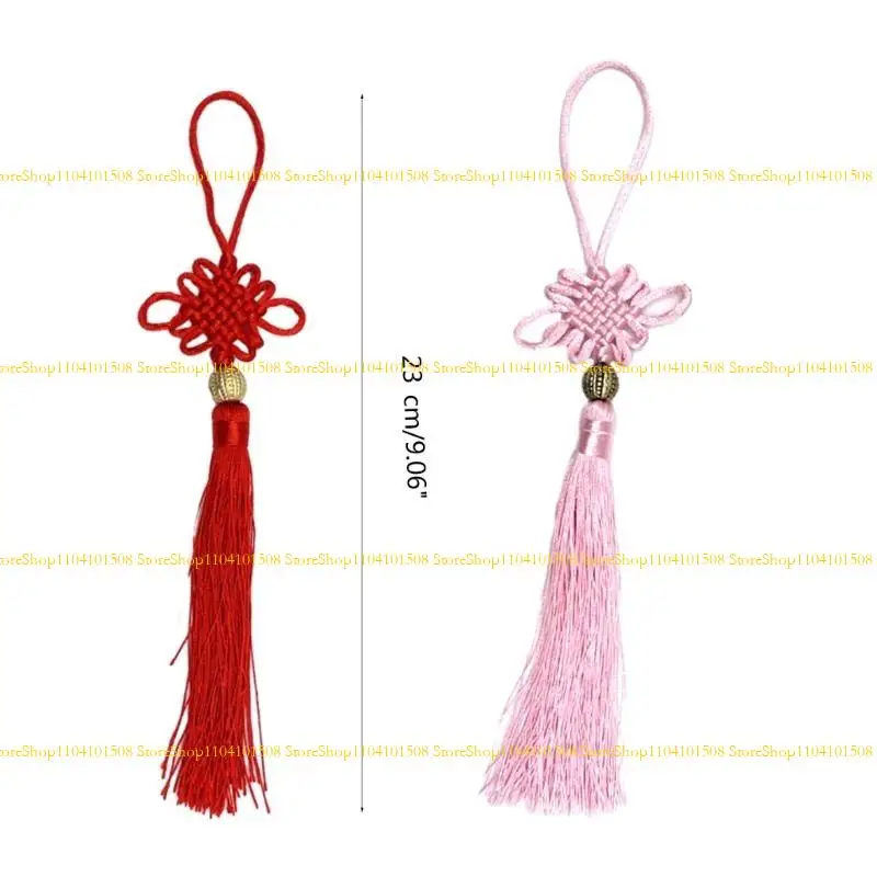 15yc Handwoven Knap Trung Quốc Tassels Mặt dây chuyền Handmade Lucky Charm Hanging Trang trí
