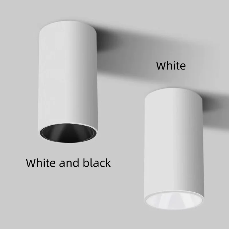 LED open-mounted downlight ceiling-mounted hole-free cob spotlight commercial household Nordic living room no main lamp