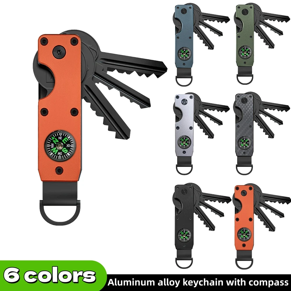 KeySmart Compass Keychain Multifunctional Key Holder Organizer for Men And Women