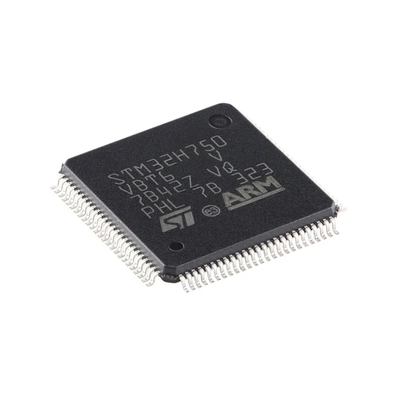 Original STM32H750VBT6, LQFP-100 Package, ARM Cortex-M7 Core 32-bit Microcontroller MCU