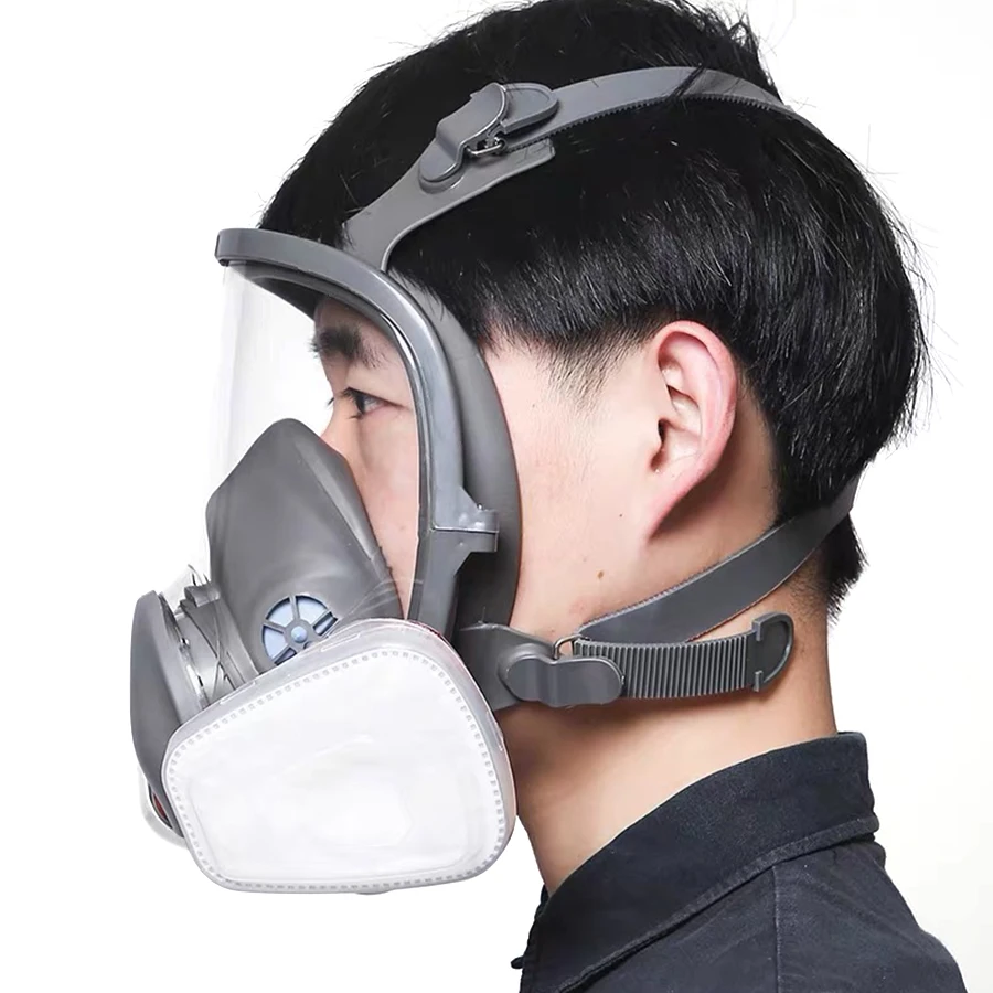 7in1 6800 Full Face Face-piece Respirator with Carbon Filters Organic Acid Gases Filter Painting Pesticide Gas Mask