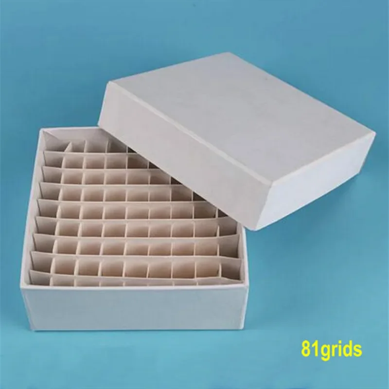 4Pcs /Pack Paper Frozen Tube Box 25/36/81/100 Grids Tube Cryo Storage Box Suitable for 1.5/1.8/5/7ml Cryopreservation