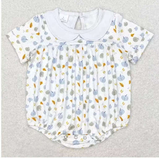 

Thanksgiving Day Baby Girls Rompers Fall Long Sleeve Pumpkins Bows Rompers Fashion Halloween Kids Baby Bubbles Girls Onesies New