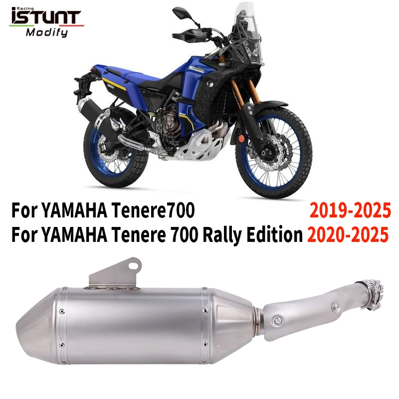 

For YAMAHA Tenere700 Rally Edition 2019 - 2023 2024 2025 Motorcycle Exhaust Escape System Modified Middle Link Pipe With Muffler