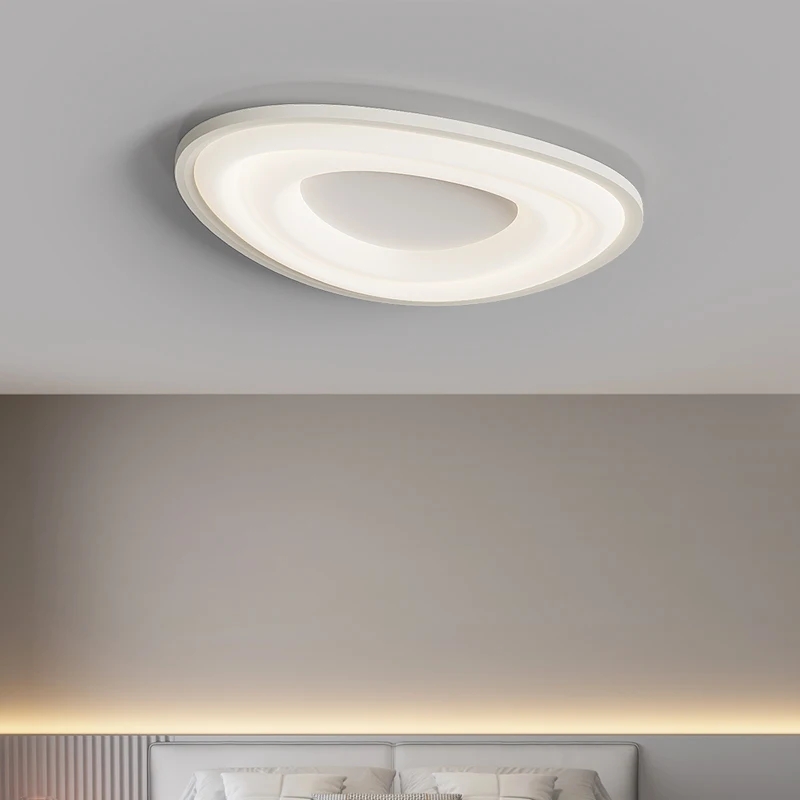 3 Heads Ceiling Light LED Walnut Bedroom Lighting Living Room Cream White Balcony Indoor Simple Light Home Interior Decor Lamp