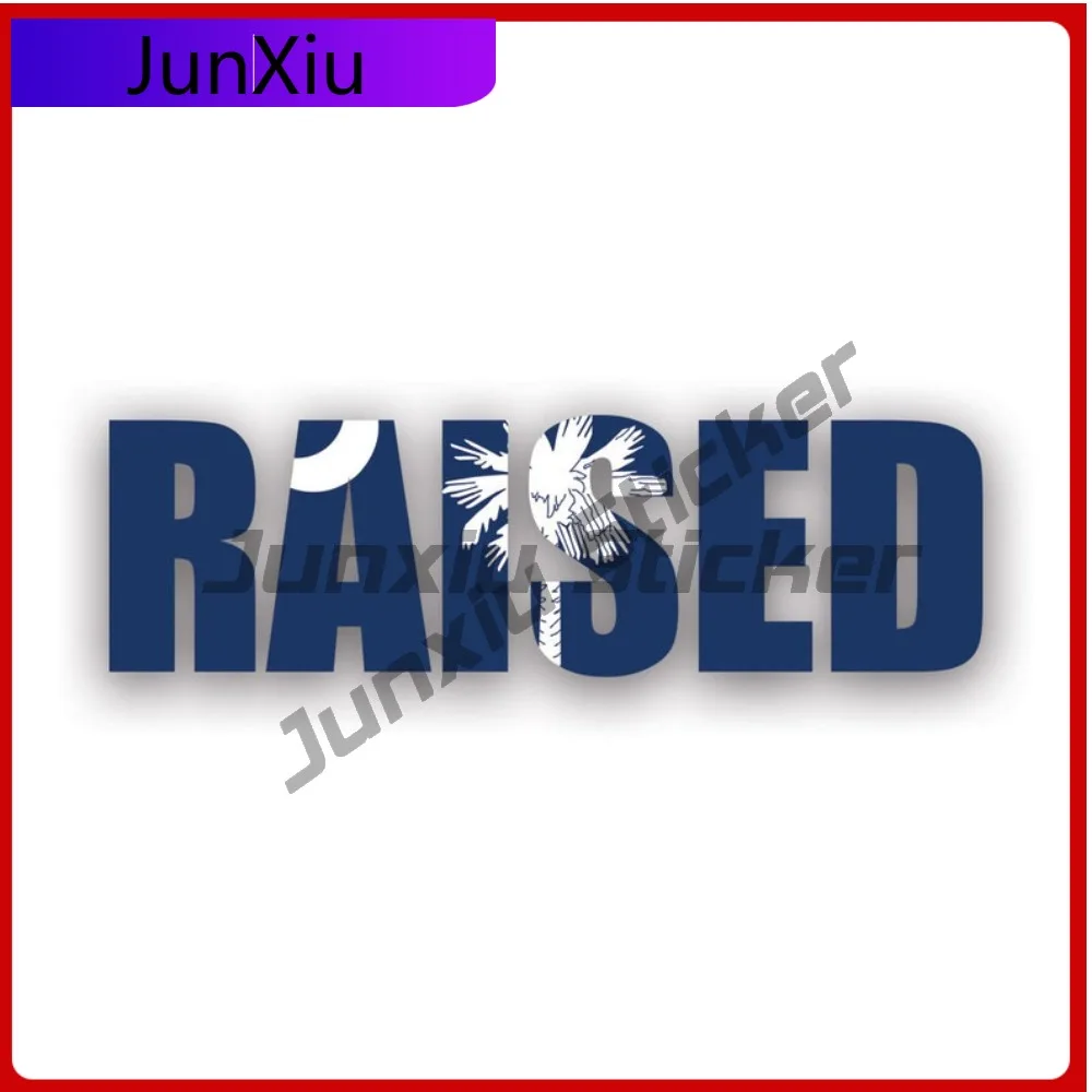 

South Carolina Raised State Flag Stickerwaterproof Anime Window Waterproof Vinyl Decal For Cars Creative Fun Unique Unique