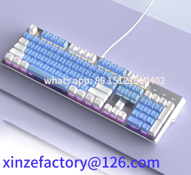 

Customizable mechanical keyboard e-sports game wired blue axis computer notebook typing office male and female luminous