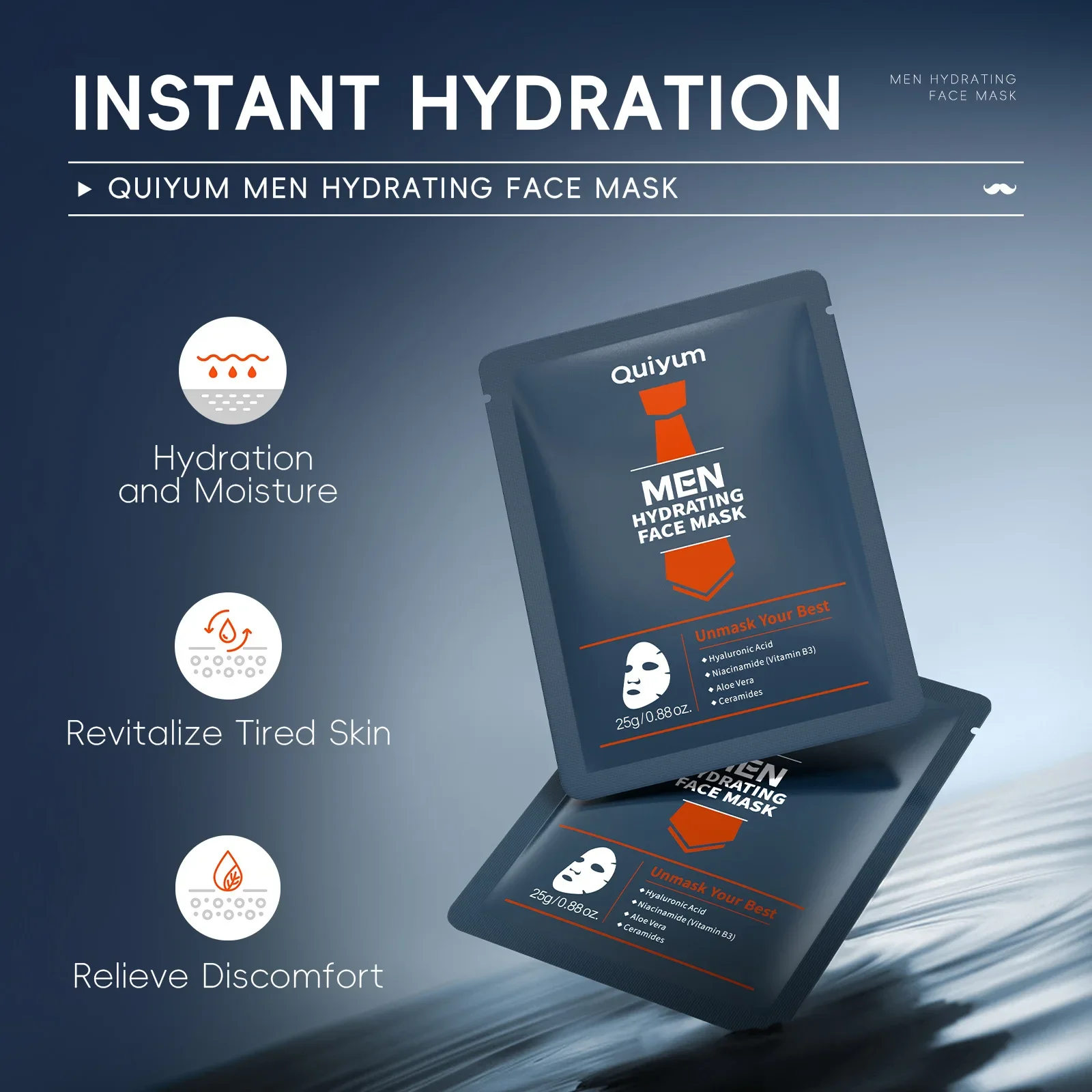 5pcs Active Collagen Facial Mask Men Moisturizing Face Skin Care Blackhead Nourish Facial Peel Off Mask Skin Care QUIYUM