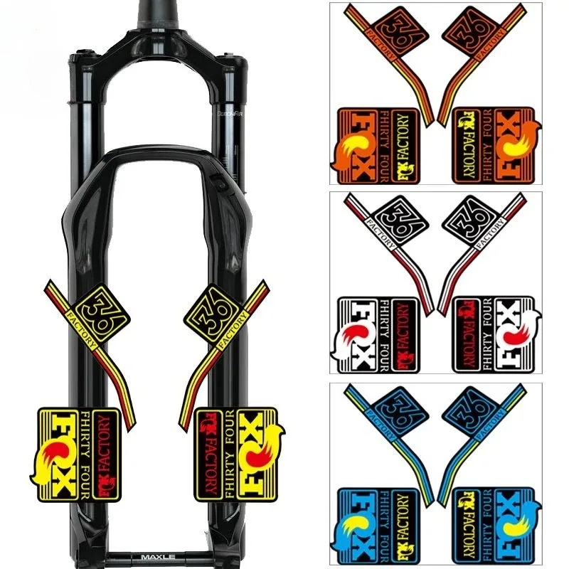 1Set Fox Factory 32 Fork Vinyl Decals, Waterproof MTB Stickers for Front Suspension