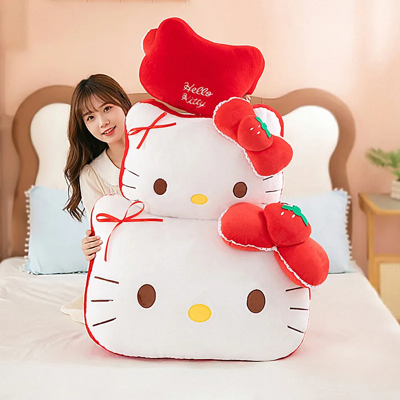 

Anime Sanrio Hello Kitty Cute Cartoon Head Plush Pillow Sofa Bedside Cushion Car Cushion Nap Pillow Birthday Gifts for Girl