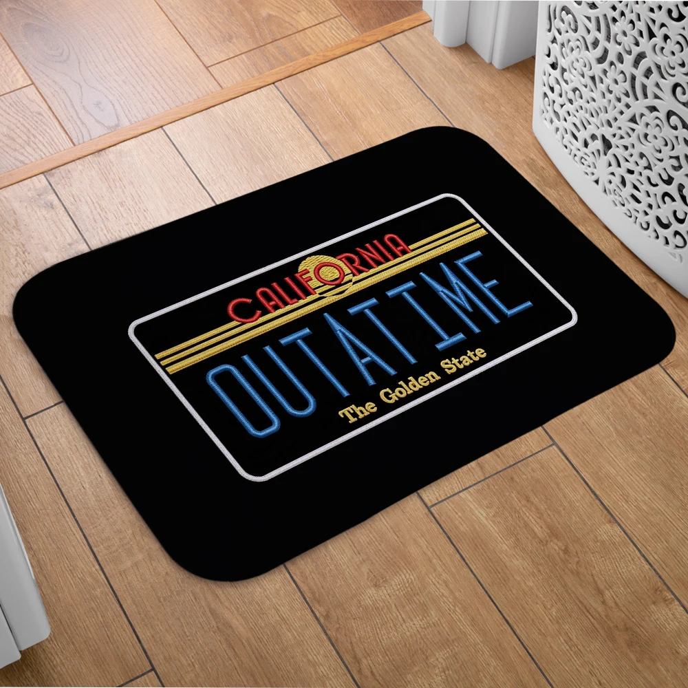 Back To The Future Outatime License Doormat Home Carpet Entrance Door Mats Modern Decor Carpet Bathroom Floor Mats 180