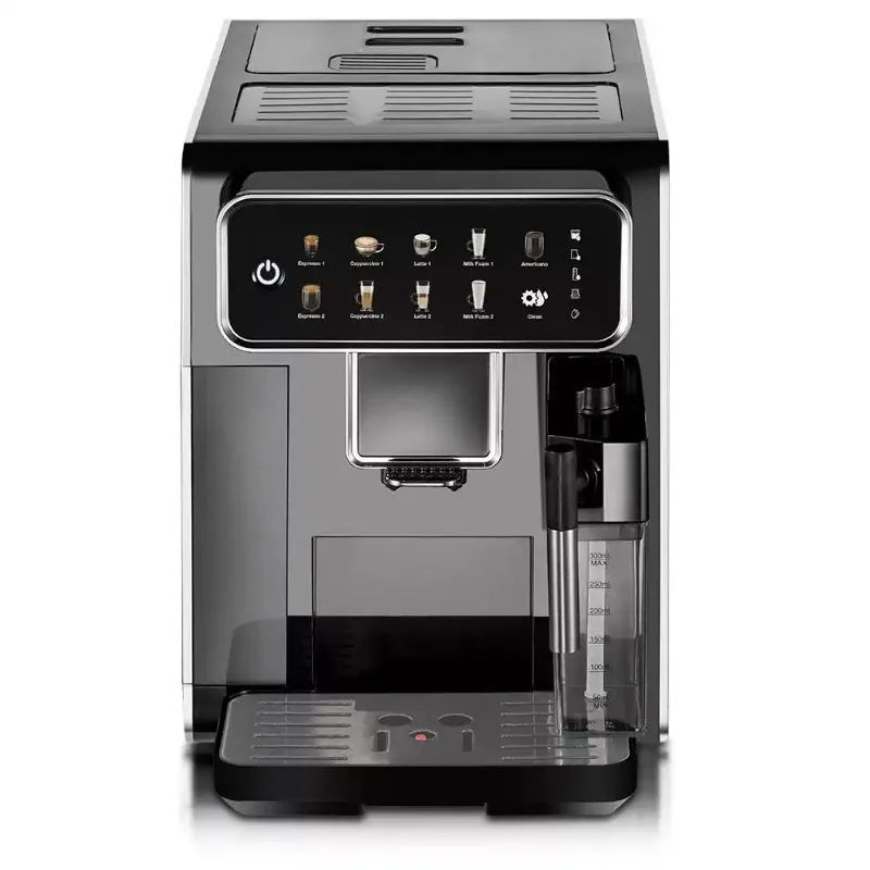 3 In 1 Automatic Italian Coffee Machine With Built-In Bean Grinder & Milk Tank For Milk Foam Making Home Coffee Maker