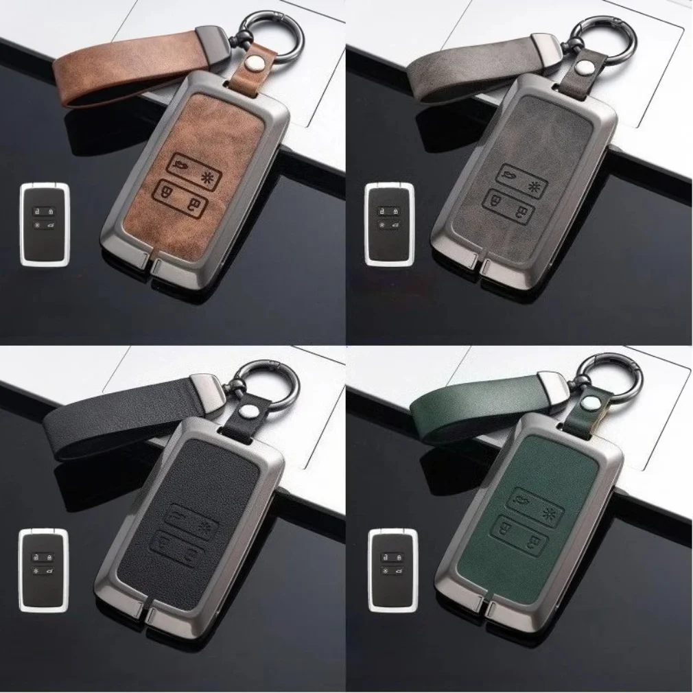 

Leather Car Key Cover for Renault Austral Kadjar Clio Megane Captur Arrana Kolaos Zoe Scenic Dacia Sandero Duster Logan Jogger