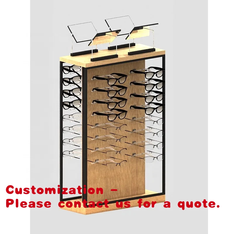 

Стойка для оптики с деревянным дизайном, идеи оформления витрины для очков