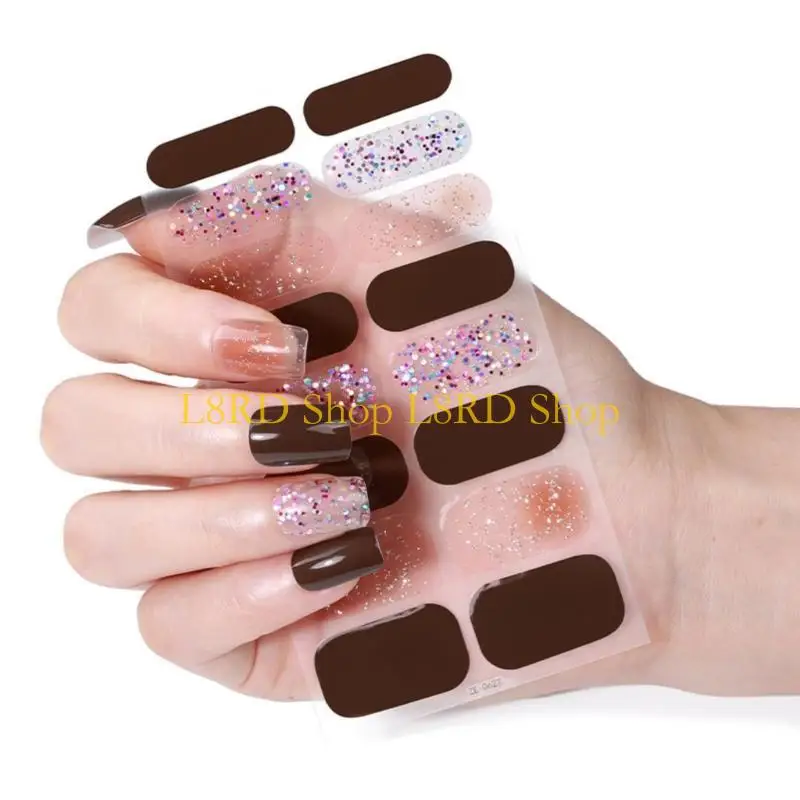 L8RD Nails Art Sticker Nails Polish Strips Sticker Full Wraps